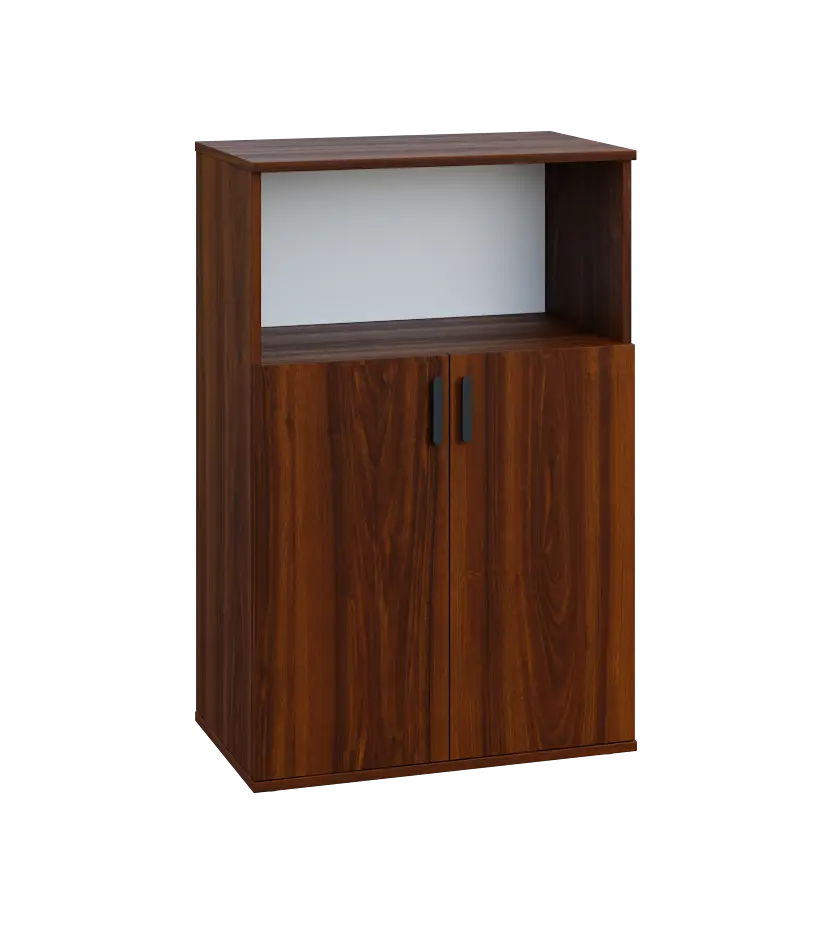 LN 3 - 7DN kancelářská skříň, 2-dveřová/nika, 1107x720x400, ořech královský